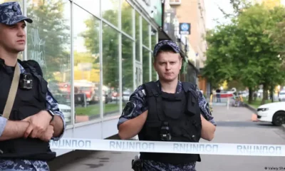 Russia Situation on Moscow's Komsomolsky Prospekt street after drone attack