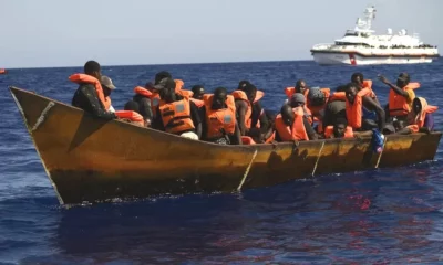 Image caption,Scores of migrants have been rescued from the Mediterranean Sea in recent days