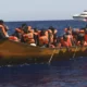 Image caption,Scores of migrants have been rescued from the Mediterranean Sea in recent days