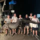 Taylor Douglas with friends and crew caught the alligator, weighing over 500 pounds