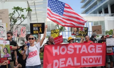 Reuters Relatives of Israeli hostages protest in Tel Aviv (11/06/24)