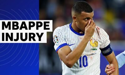 Captain Kylian Mbappe sustains a potentially broken nose during France's 1-0 win over Austria in their opening Euro 2024 game.